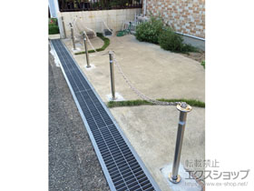 兵庫県伊丹市のカーゲート施工例 スペースガード 車止めポール F48型 埋め込み式 南京錠付き 1 兵庫県伊丹市のカーゲート施工例 スペースガード 車止めポール F48型 埋め込み式 南京錠付き 1