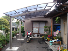 のカーポート ネスカR (ラウンドスタイル) 積雪〜20cm対応 施工例