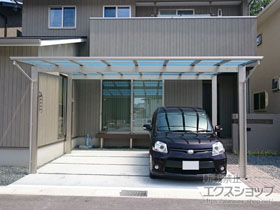 のカーポート エフルージュ ツイン 積雪〜20cm対応 施工例