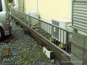 のフェンス・柵 ミエッタフェンス 防犯たて格子タイプ 自由柱施工 施工例