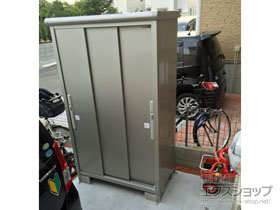 の物置・屋外倉庫 エスモ 一般型 1200×650×1959 ESD-1206AGL-SS 施工例