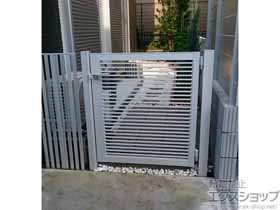 の門扉 プレスタ門扉 1型 細横桟 片開き 柱使用 施工例