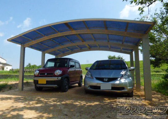 YKKAPのカーポート レイナツインポートグラン50 積雪50cm対応 施工例