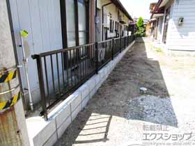 のフェンス・柵 ミエッタフェンス 防犯たて格子タイプ 自由柱施工 施工例