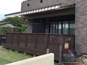 のオーニング・日よけ 彩風 あやかぜ L型 フリルタイプ 手動式 施工例