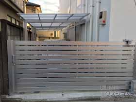 のカーゲート ラグード3型 片引きタイプ 電動タイプ 3514 施工例