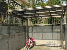 のサイクルポート・駐輪場 フーゴFミニ (フラットスタイル) 積雪〜20cm対応 施工例