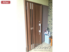 の玄関ドア リシェントII 断熱K4仕様 片開き仕様(ランマ無)L Ｆ87型 施工例