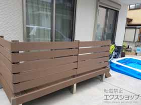 のウッドデッキ マージウッドデッキ＋ルーバーデッキフェンス＋ステップ Sタイプ（2段） 施工例