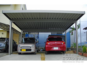 のカーポート テリオスポートIII 1500 2台用 角柱4本仕様 積雪〜50cm対応 施工例