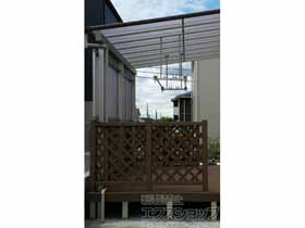 のテラス屋根 ヴェクターテラス F型 テラスタイプ 屋根フレーム木調色 単体 積雪〜20cm対応 施工例