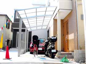 のカーポート ネスカR (ラウンドスタイル) 延長 積雪〜20cm対応 施工例