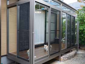 のテラス囲い・サンルーム サニージュ F型 床納まり ランマ付 積雪〜20cm対応 施工例