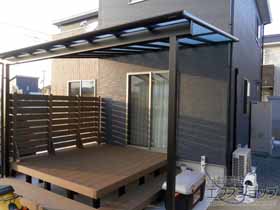 のテラス屋根 ヴェクターテラス F型 テラスタイプ 単体 積雪〜20cm対応 施工例