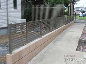 のフェンス・柵 プレスタフェンス 3型 太横桟 間仕切りタイプ 施工例