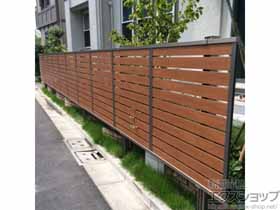 のフェンス・柵 シャトレナ M1型 フリー支柱タイプ 多段柱施工 施工例