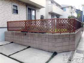 のフェンス・柵 スタンダードフェンス2型 自由柱施工 施工例