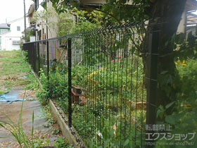のフェンス・柵 イーネットフェンス1F型 自由柱タイプ 施工例