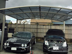 のカーポート ネスカR (ラウンドスタイル) ワイド 積雪〜20cm対応 施工例