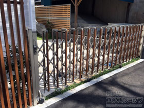 のカーゲート レイオス1型 ノンレール 片開き 42Ｓ 施工例