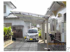 のカーポート ネスカR (ラウンドスタイル) 縦連棟 積雪〜20cm対応 施工例