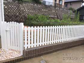 のフェンス・柵 レスティンフェンス7型 自由柱施工 施工例