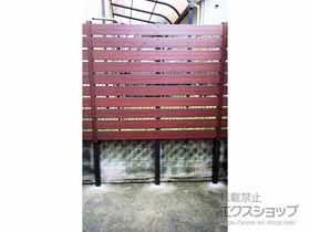 のフェンス・柵 マイティウッド ベーシック 横貼り10段 隙間20ｍｍ 施工例