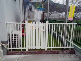 のフェンス・柵 レスティナフェンス22型 自由柱施工 施工例