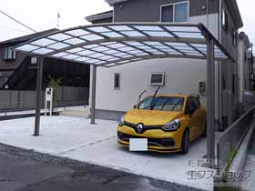 のカーポート ネスカR (ラウンドスタイル) ワイド 積雪〜20cm対応 施工例