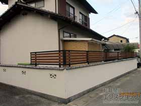 のフェンス・柵 モクアルフェンス 横板タイプ 自由柱施工 施工例