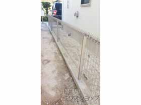 のフェンス・柵 メッシュフェンス G10 自由柱 施工例