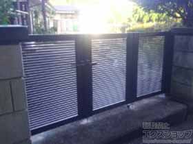 の門扉 エクスライン門扉1型 3枚折戸 門柱使用 施工例