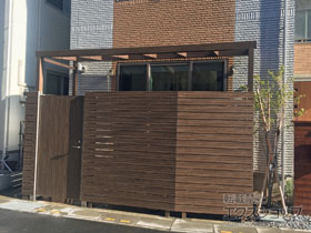 の門扉 エバーアートボード門扉 片開き 施工例