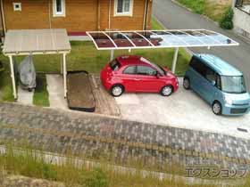 のカーポート レイナポートグラン　積雪〜20cm対応＋屋根ふき材補強部品 施工例