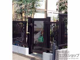 の門扉 エクスライン門扉13型 片開き 門柱使用 施工例