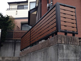 のフェンス・柵 モクアルフェンス 横板タイプ 自由柱施工 施工例