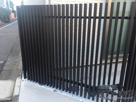 のフェンス・柵 プログコートフェンス1F型 フリーポールタイプ 施工例