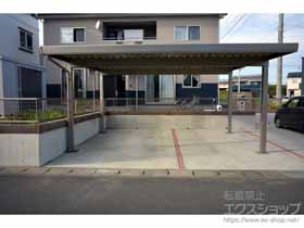 のカーポート テリオスポートIII 1500 2台用 角柱4本仕様 積雪〜50cm対応 施工例