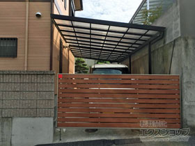 のカーゲート オーバードアS5型 マテリアルカラー 電動式 施工例