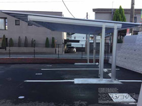 のカーポート エフルージュツインEX 後方支持タイプ 積雪〜20cm対応 施工例