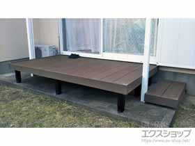 のウッドデッキ マージウッドデッキ＋独立式 リウッドステップ2型(1段) 施工例