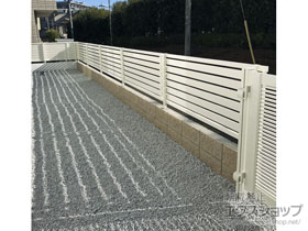 の門扉 エクスライン門扉1型 片開き　門柱使用 施工例