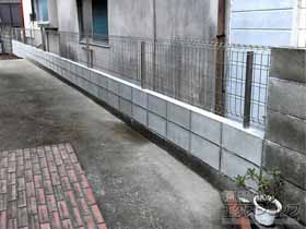 のフェンス・柵 イーネットフェンス1F型 自由柱施工 施工例