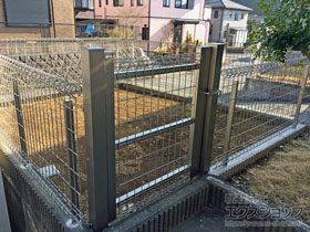 のフェンス・柵 ユメッシュR型 フリー支柱タイプ 施工例