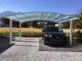 のカーポート レイナツインポートグラン　積雪〜20cm対応＋ 着脱式サポート 標準・ハイルーフ兼用 2本入り×1セット 施工例