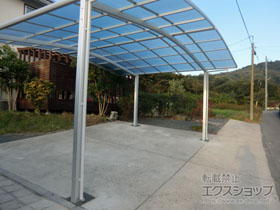 のカーポート ネスカR (ラウンドスタイル) ワイド 積雪〜20cm対応 施工例