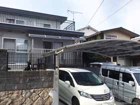 のバルコニー・ベランダ屋根 スピーネ R型 ビューステージFスタイル屋根タイプ 単体 積雪〜20cm対応 施工例