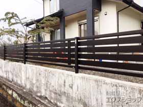 のフェンス・柵 モクアルフェンス 横板タイプ 自由柱 施工例
