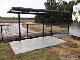 のサイクルポート・駐輪場 フーゴAプラスミニ (アーチスタイル) 積雪〜20cm対応 施工例