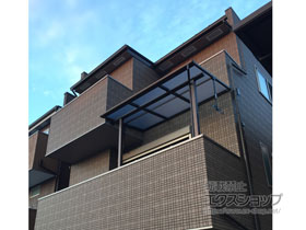 のバルコニー・ベランダ屋根 ヴェクターテラス F型 屋根タイプ 単体 積雪〜20cm対応 片入隅納まり 施工例